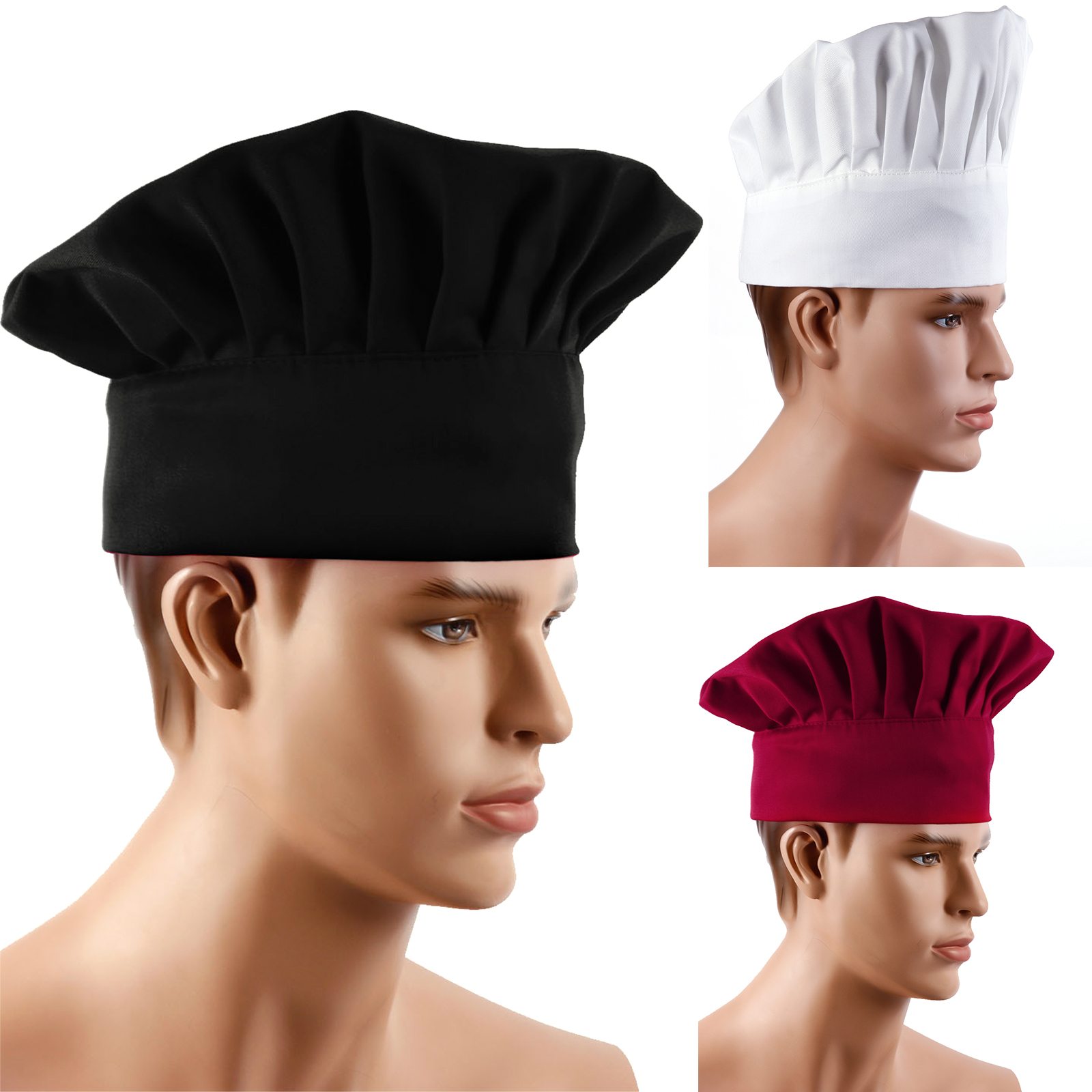 Chef Hat Cook Cap Mushroom Baker Hat Work Wear Kitchen Catering ...