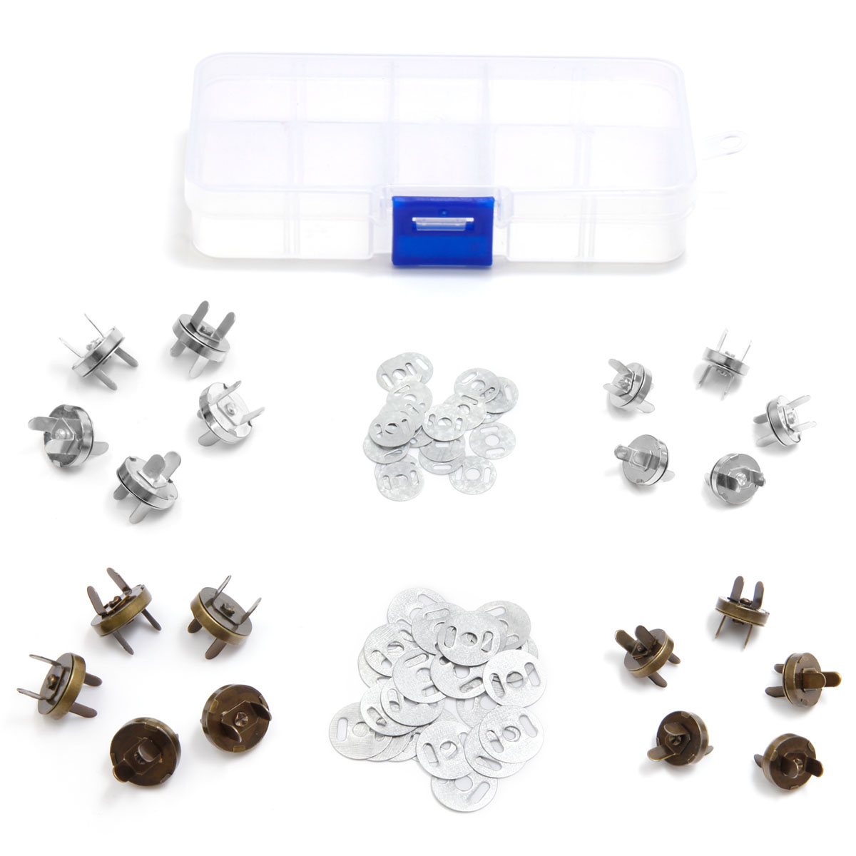 20 Sets 14-18mm Magnetic Snaps Bag Clasp Metal Button Fastener Sewing Craft DIY | eBay