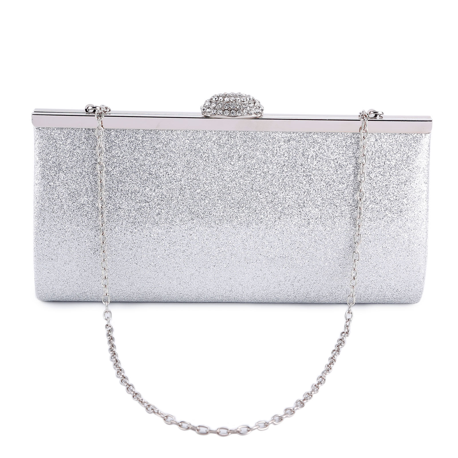 silver prom bag