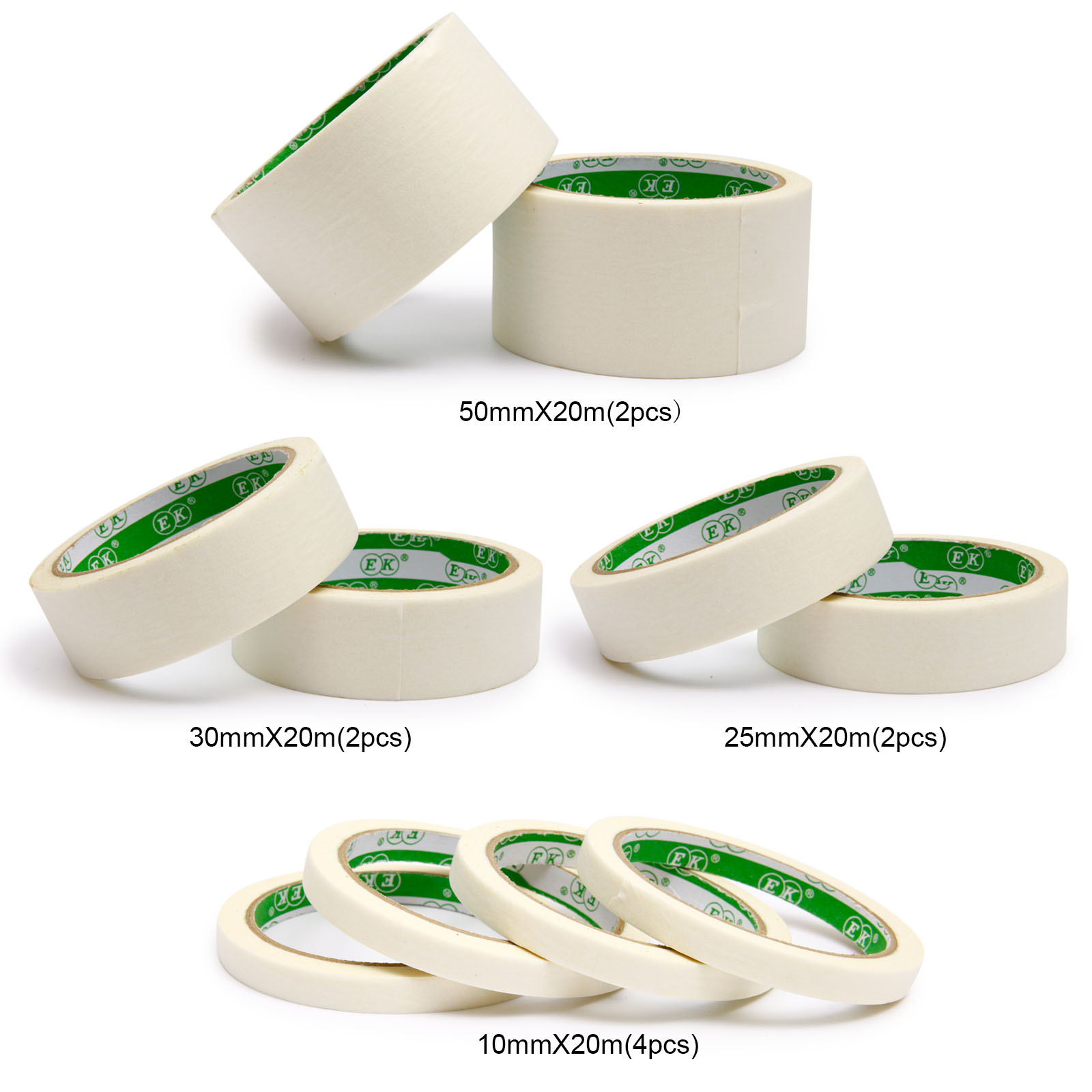 3 Rolls Masking Tape For Indoor Outdoor Decorating