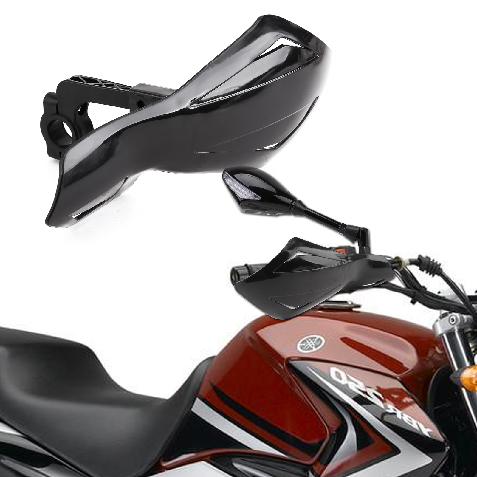 2x Universal Rubber 22mm 7/8" Hand Grips handlebar For Motorcycle Dirt Bike GLF