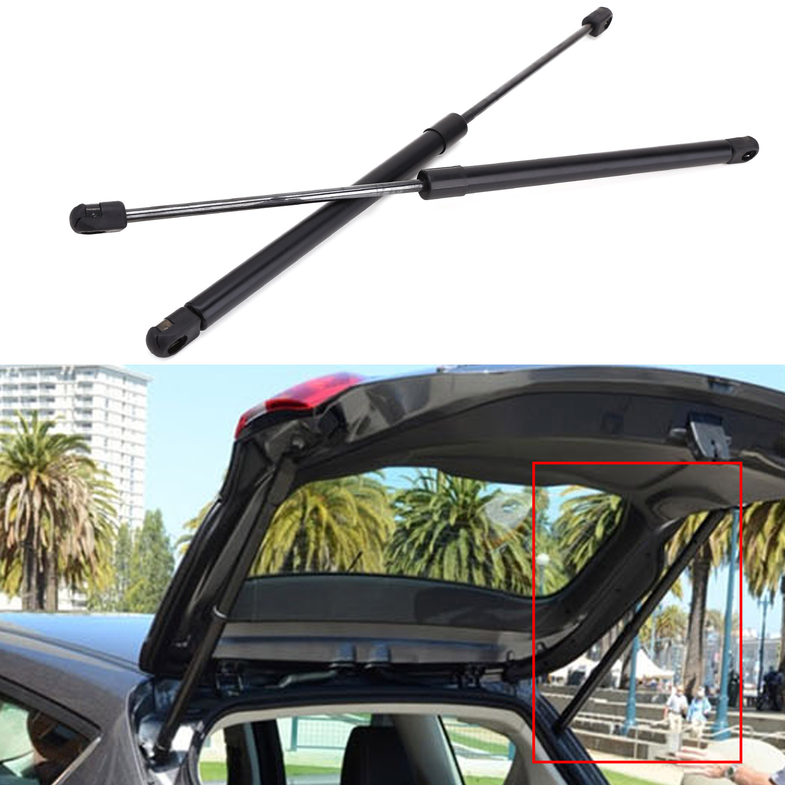 2x Tailgate Boot Struts Gas Springs For Ford Focus