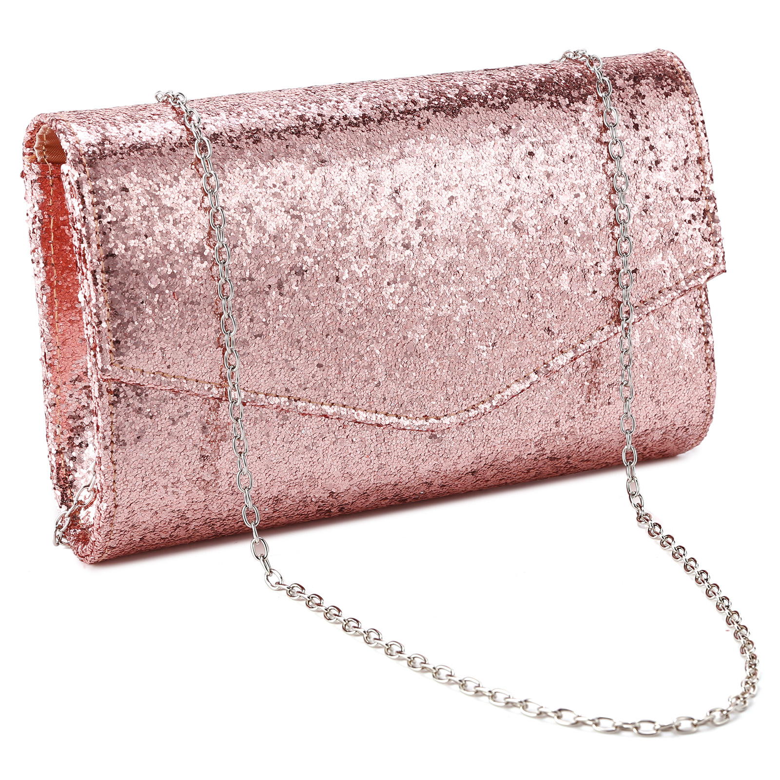 Premium Metallic Glitter Flap Clutch Evening Bag Handbag 8 Colors | eBay